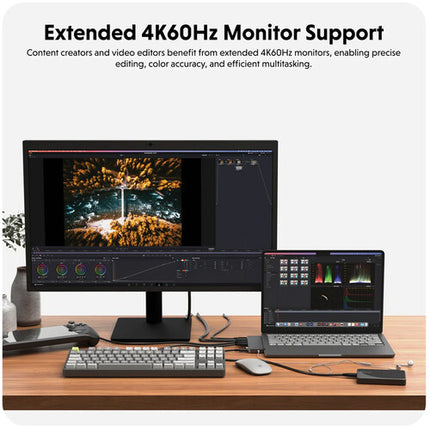 HYPER HyperDrive Next Duo Slim Hub USB-C 8 Puertos HDMI 4K 60Hz Magnetic Grips