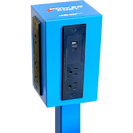 HamiltonBuhl PowerPost Torre de carga móvil AC USB 1650W 16 dispositivos