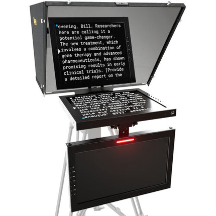 ikan Professional teleprompter PTZ 17 pulgadas 1280x1024 1000 cd/m² con monitor talento 19 pulgadas