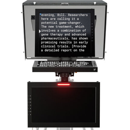 ikan Professional teleprompter PTZ 17 pulgadas 1280x1024 1000 cd/m² con monitor talento 19 pulgadas