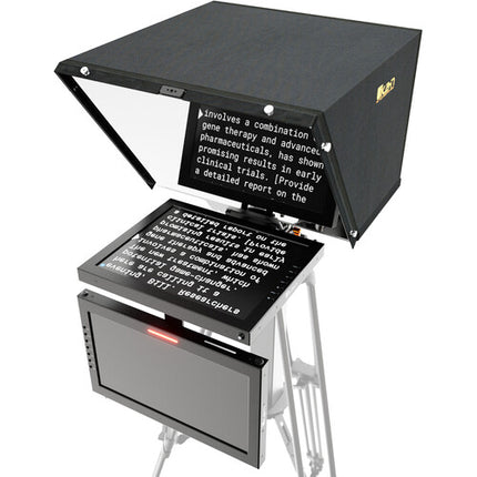 ikan Professional teleprompter PTZ 17 pulgadas 1280x1024 1000 cd/m² con monitor talento 19 pulgadas