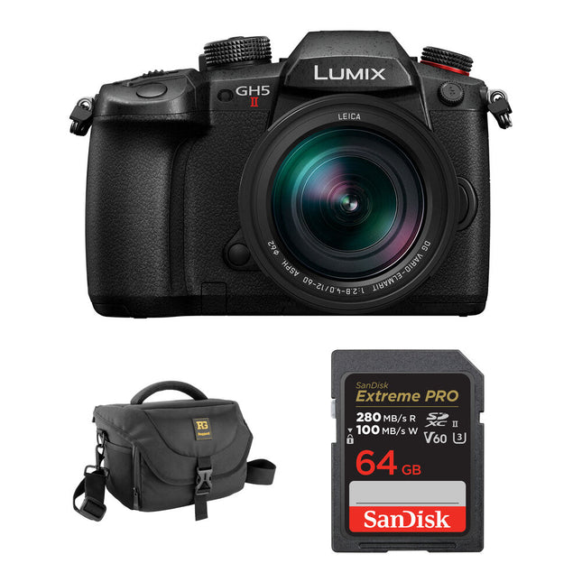 Panasonic LUMIX GH5 II Cámara sin Espejo con Lente 12-60mm y Kit Accesorios