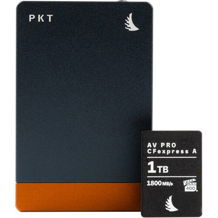 Angelbird PKT Lector de Tarjetas CFexpress 2.0 Type A USB-C 20 Gb/s with PKT Cap and USB4 Cable