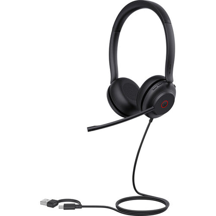 Yealink UH35 Auriculares USB Stereo 35mm Micrófonos Cancelación Ruido Funda