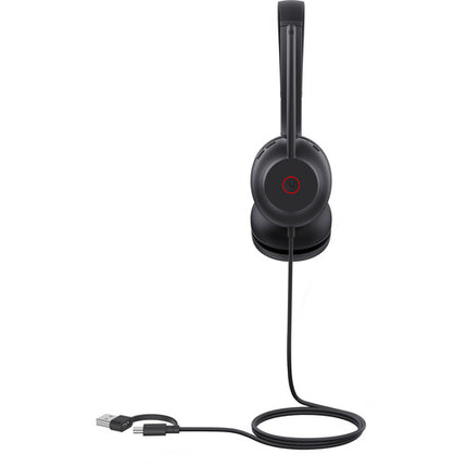 Yealink UH35 Auriculares USB Stereo 35mm Micrófonos Cancelación Ruido Funda