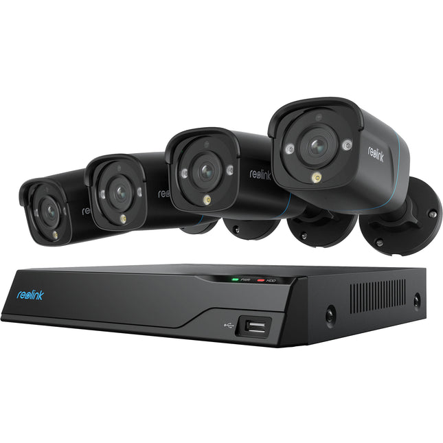 Reolink NVS8-8MB4-B NVR 8 Canales 8MP 2TB HDD 4 Cámaras Bullet IP67