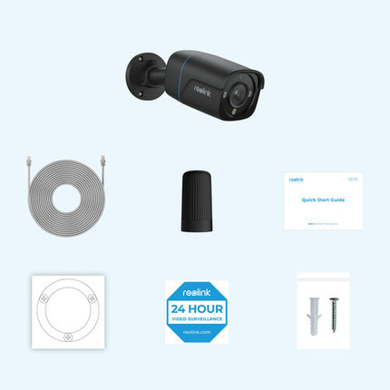 Reolink P330 8MP Cámara Bullet Exterior 4K 100' Visión Nocturna 2-Pack