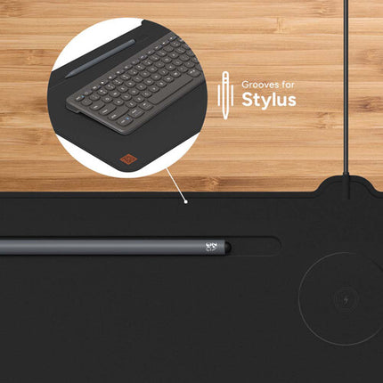 ZAGG Desk Mat con carga inalámbrica 10W superficie de tela suave