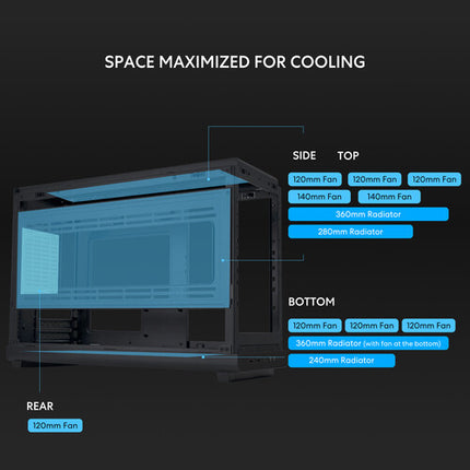 Lian Li A3-mATX Mini Torre con Panel Frontal de Madera Negro Soporte Micro-ATX y Mini-ITX