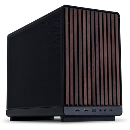 Lian Li A3-mATX Mini Torre con Panel Frontal de Madera Negro Soporte Micro-ATX y Mini-ITX