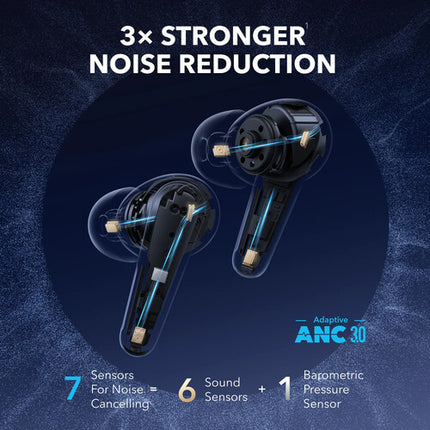 Soundcore by Anker Liberty 4 Pro Auriculares Inalámbricos Cancelación Activa de Ruido 10.5mm Woofer y Estuche de Carga