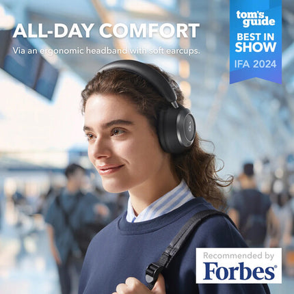 Soundcore by Anker Space One Pro Auriculares Inalámbricos Over-Ear Cancelación 60h batería y Funda