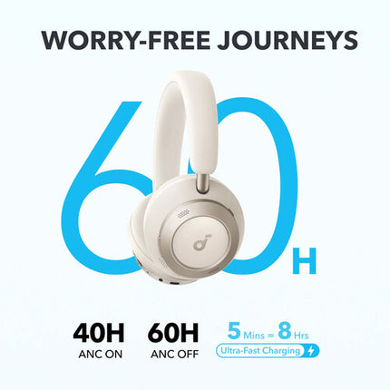 Soundcore by Anker Space One Pro Auriculares Inalámbricos Over-Ear 60h Batería Cancelación Ruido