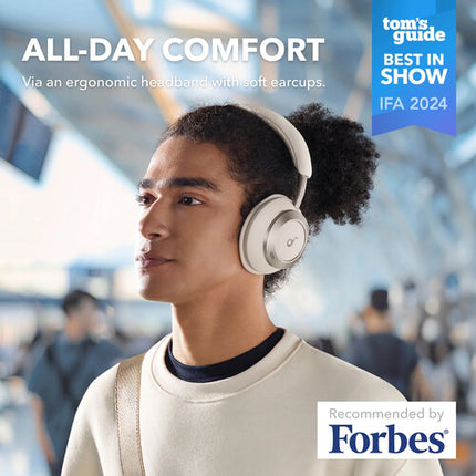 Soundcore by Anker Space One Pro Auriculares Inalámbricos Over-Ear 60h Batería Cancelación Ruido