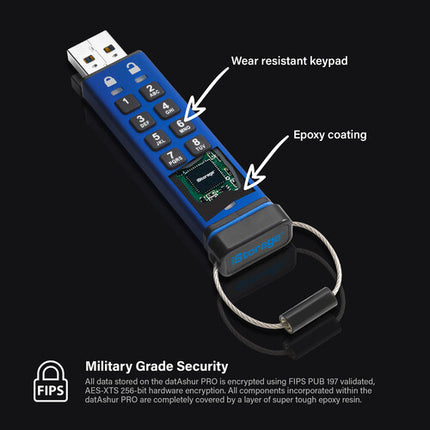 Istorage 8GB datashur Pro USB 3.0 Memoria USB Encriptada con AES 256 Bit