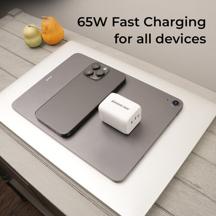 IOGEAR GearPower Cargador USB-C Dual 65W Compacto con 2 Puertos