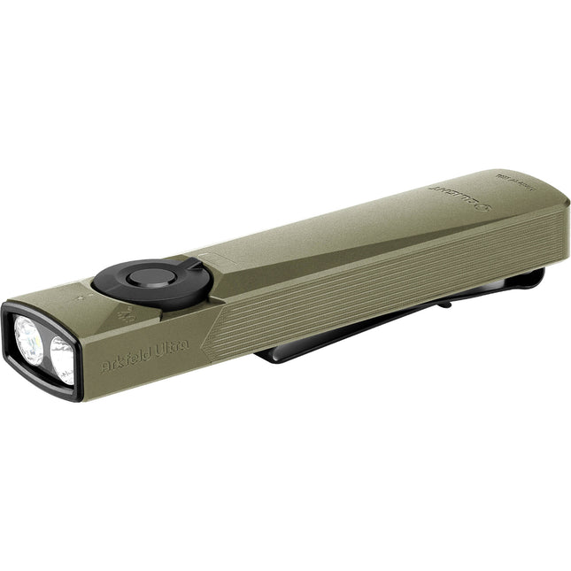 Olight Arkfeld Ultra Linterna con Láser Verde 1400 Lúmenes Luz UV 900mW Cable USB Magnético
