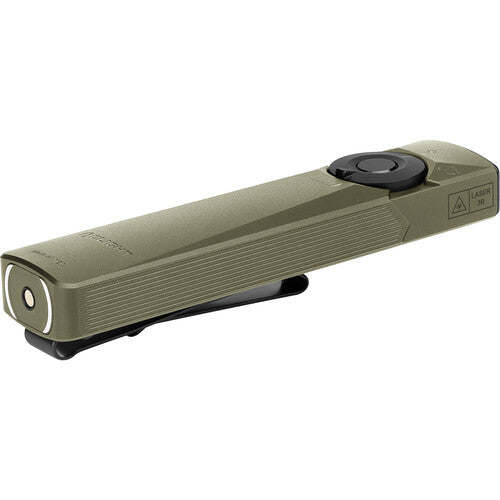 Olight Arkfeld Ultra Linterna con Láser Verde 1400 Lúmenes Luz UV 900mW Cable USB Magnético