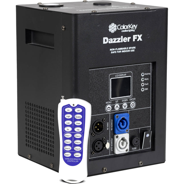 ColorKey Dazzler FX MKII Máquina de Chispas Frías Altura 15 pies Control Inalámbrico