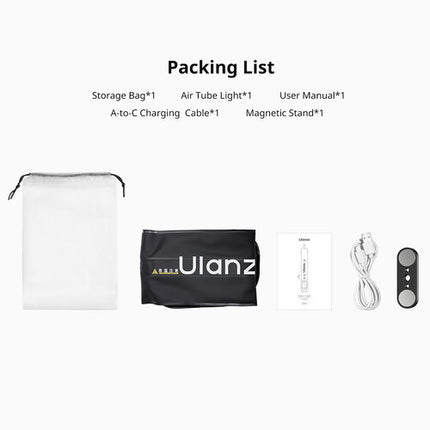 Ulanzi UA20 Luz Portátil de Tubo de Aire 3' Bi-color 2700-6500K Batería 2500mAh
