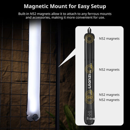 Ulanzi UA20 Luz Portátil de Tubo de Aire 3' Bi-color 2700-6500K Batería 2500mAh