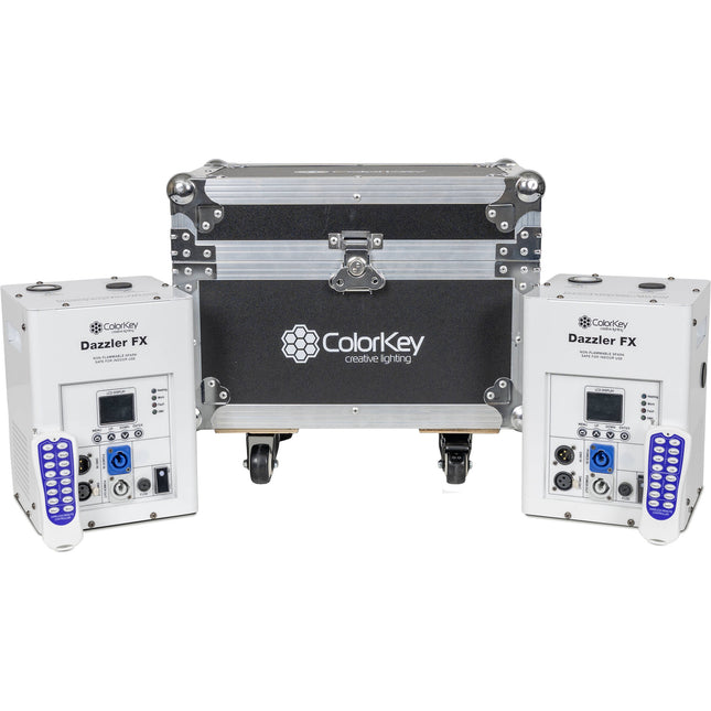 ColorKey Dazzler FX MK2 Máquina de Chispas Frías 2-Pack Altura 5-15 pies con Maletín