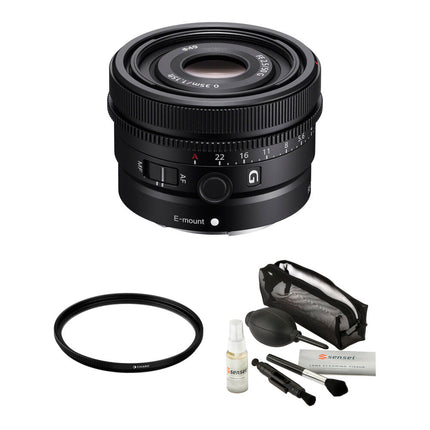 Sony FE 50mm f/2.5 G Lente para cámara formato completo con kit de filtro UV 49mm y limpieza