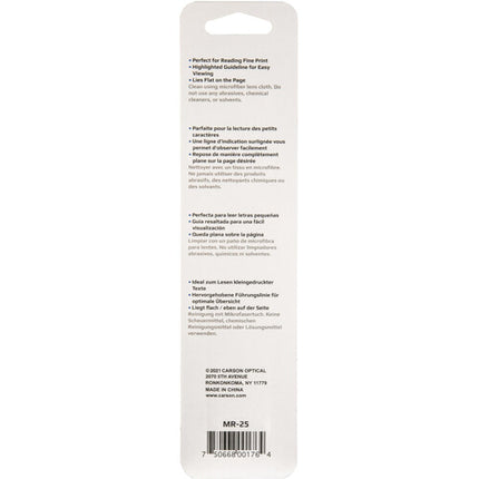 Carson MR-25 MagniRead lupa barra 6.3 pulgadas 1.5x aumento precisión integrada
