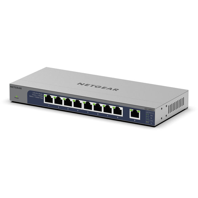 Netgear GS108MX Switch de Red No Gestionado 8 Puertos Gigabit 10G RJ45 Silent Fanless