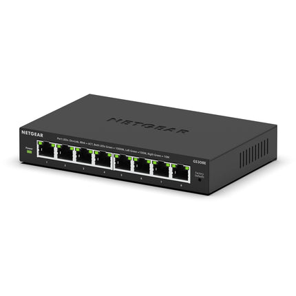 Netgear GS308E Switch gestionado 8 puertos Gigabit 16 Gb/s montaje escritorio