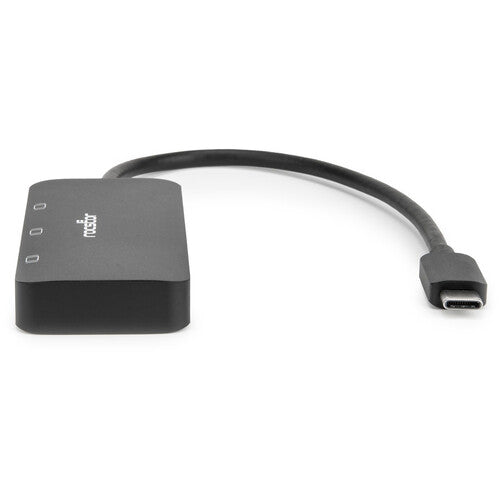 Rocstor Adaptador USB-C a Triple DisplayPort 1.4 4K 60Hz Negro