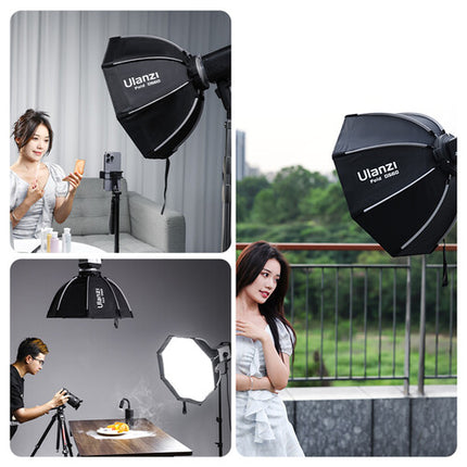Ulanzi Softbox Octagonal 11.8" Montura Mini Bowens Ligero Portátil con Rejilla y Bolsa