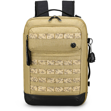 Swissdigital BERG Hybrid Maletín con compartimento para portátil 16 y puerto USB de carga Dark Khaki