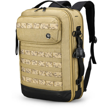 Swissdigital BERG Hybrid Maletín con compartimento para portátil 16 y puerto USB de carga Dark Khaki