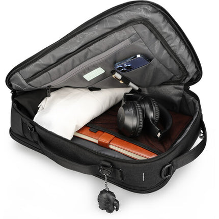 Swissdigital BERG Hybrid Maletín Negro Compartimento Laptop 16" Bolsillo RFID