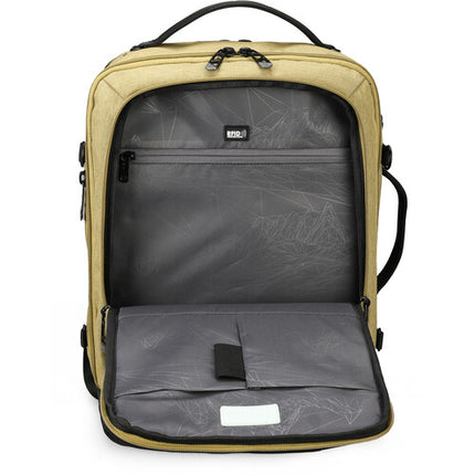 Swissdigital BERG L Mochila 24L Khaki con Puerto USB-C y Protección RFID
