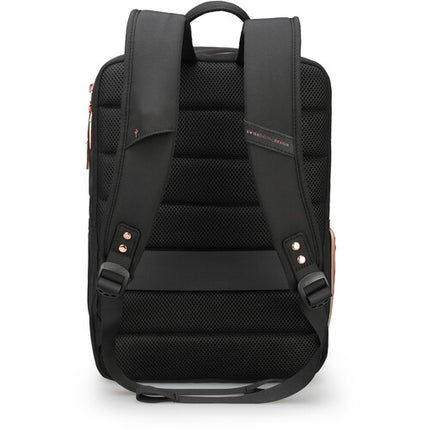 Swissdigital KATY ROSE NG L Mochila Negra Compartimento para Laptop 16" Puerto USB-C y Panel Transpirable