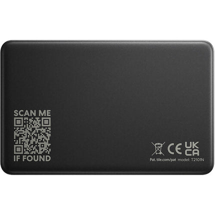 Tile Slim Localizador Bluetooth 2024 Negro Diseño Delgado 350 Pies Alcance
