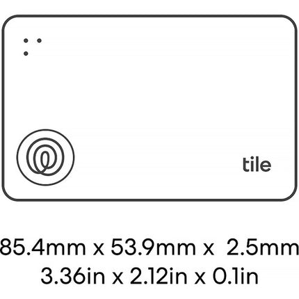 Tile Slim Localizador Bluetooth 2024 Negro Diseño Delgado 350 Pies Alcance