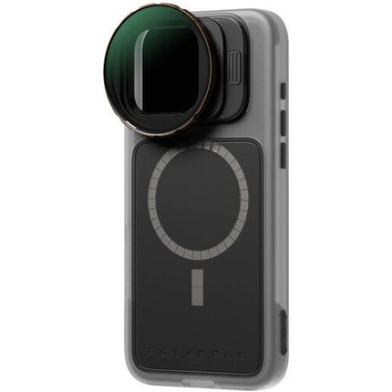 PolarPro LiteChaser BaseCase para iPhone 16 Pro Max con Protector Flip-Down y Grip Removible