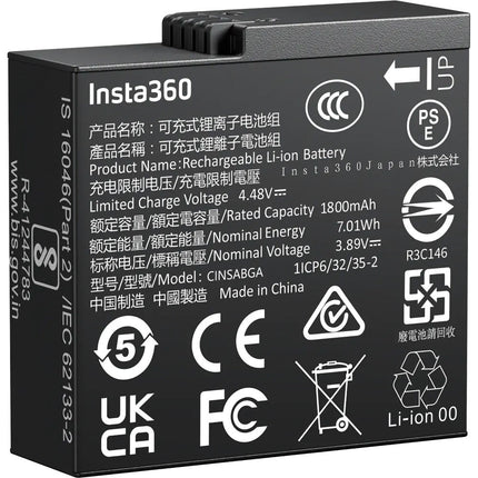 Insta360 Batería Recargable para Ace Pro 2 1800mAh y Estuche de Almacenamiento