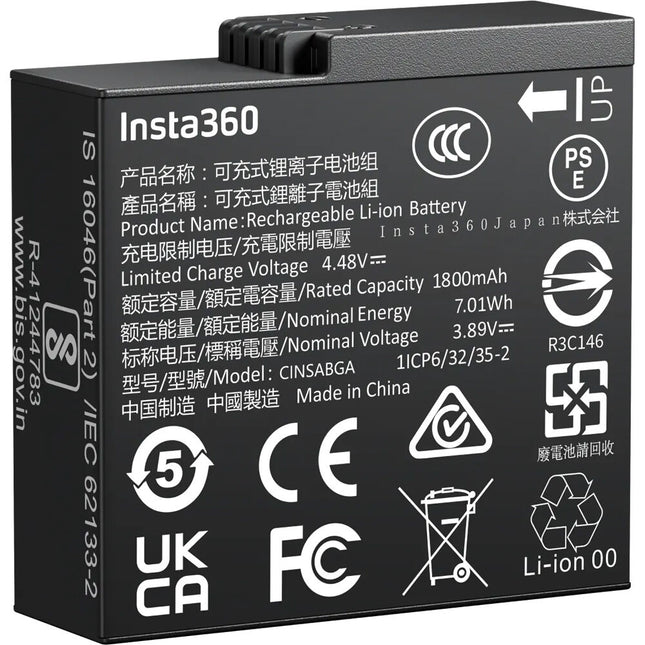 Insta360 Batería Recargable para Ace Pro 2 1800mAh y Estuche de Almacenamiento