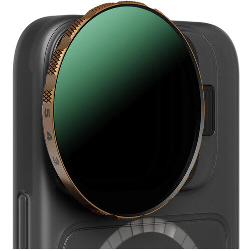 PolarPro LiteChaser VND Filtro Neutral 2 a 5 Stops para iPhone 16 Pro y 15 con Cristal Espectral y Aluminio 6061
