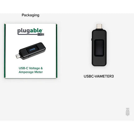 Plugable USB-C Probador de Amperaje y Voltaje 240W OLED 5-48V