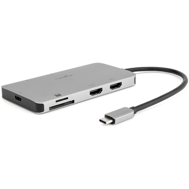 Rocstor USB-C Adaptador Multipuerto 8 en 1 con 2 HDMI y 3 USB-A