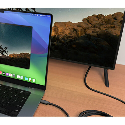 HYPER HyperDrive Adaptador USB-C a HDMI Cable 8 pies UHD 4K 60Hz Negro