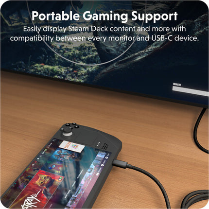 HYPER HyperDrive Adaptador USB-C a HDMI Cable 8 pies UHD 4K 60Hz Negro