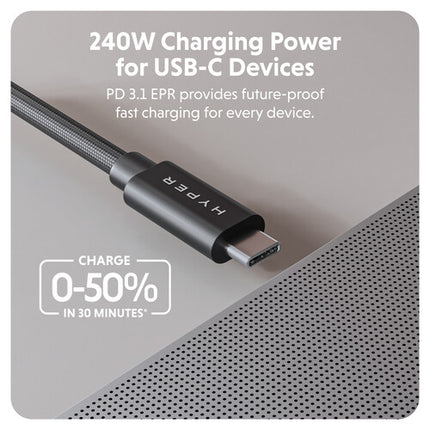 HYPER HyperDrive Next Cable USB-C USB4 40 Gb/s 240W 1.2 m Negro