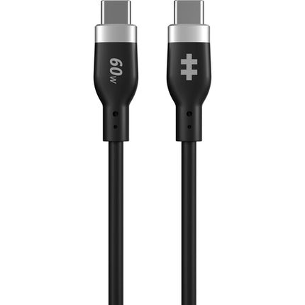 HYPER HyperJuice Cable de carga USB-C silicona 5 pies 60W flexible negro