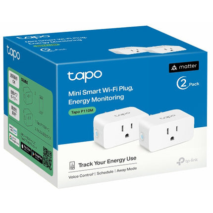 TP-Link Tapo P110M Enchufe Inteligente Wi-Fi con Monitor de Energía 2.4 GHz 2-Pack